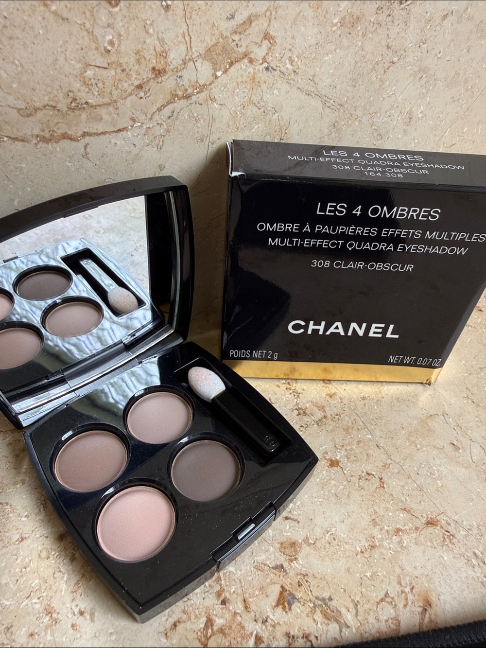 CHANEL Les 4 Ombré Quadra Eyeshadow multi effect Pallet 308 Clair Obscur